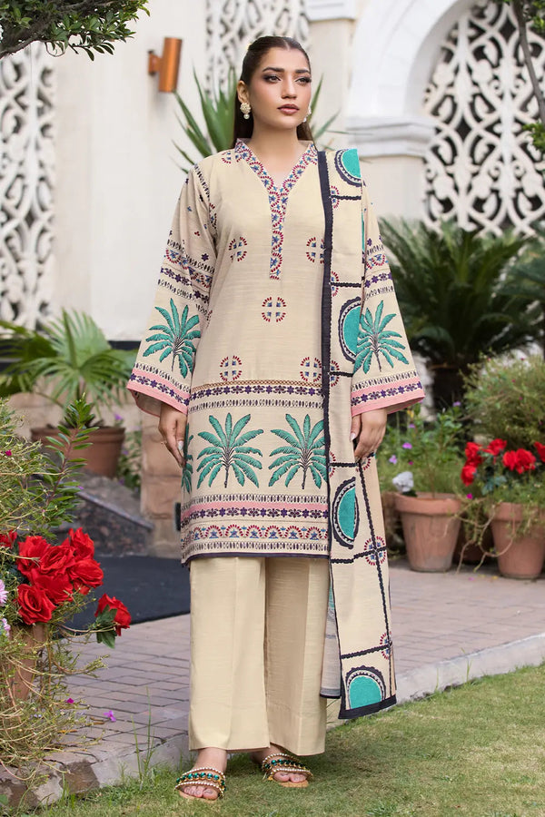 3PC Printed Unstitched Khaddar Suit KKH-2880 Printed KHAS STORES 