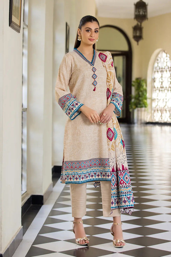 3PC Printed Unstitched Khaddar Suit KKH-2889 Printed KHAS STORES 