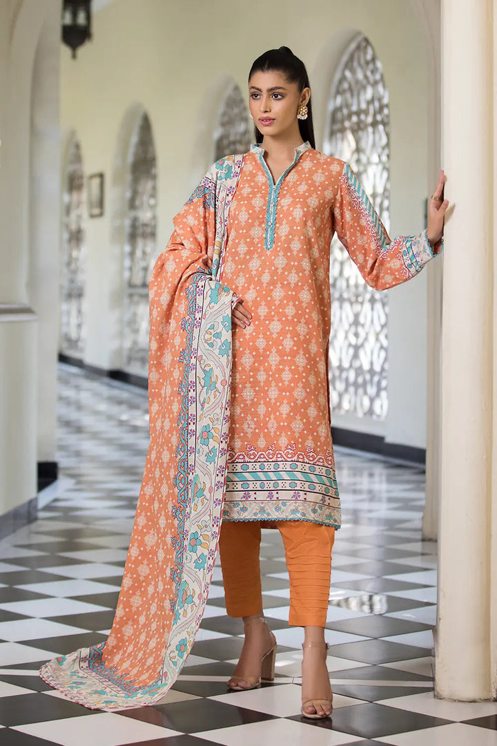 3PC Printed Unstitched Khaddar Suit KKH-2890 Printed KHAS STORES 