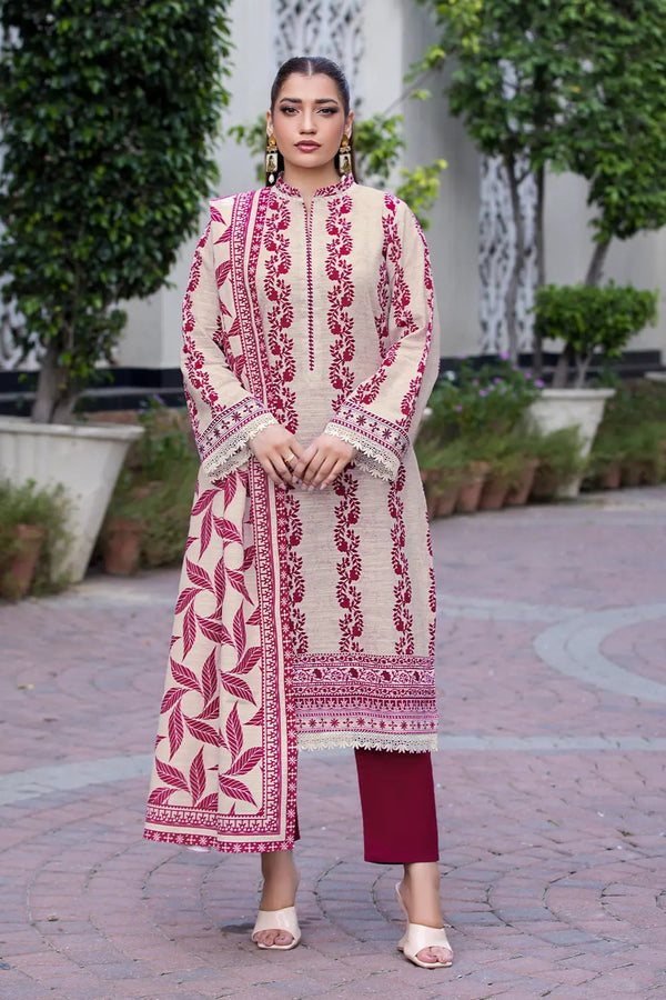 3PC Printed Unstitched Khaddar Suit KKH-2892 Printed KHAS STORES 