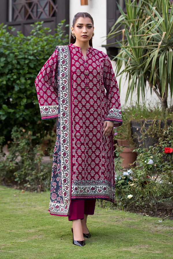 3PC Printed Unstitched Khaddar Suit KKH-2894 Printed KHAS STORES 