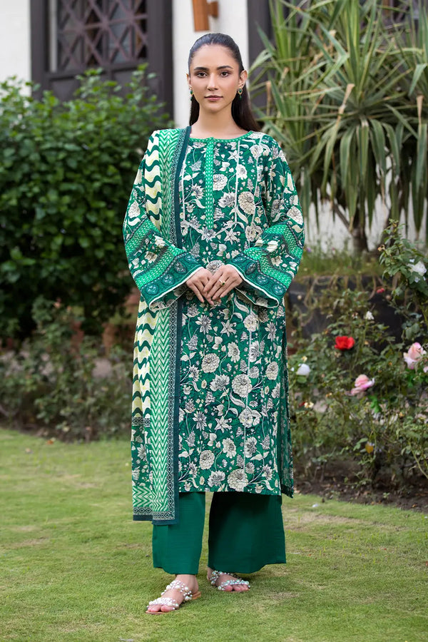 3PC Printed Unstitched Khaddar Suit KKH-2896 Printed KHAS STORES 