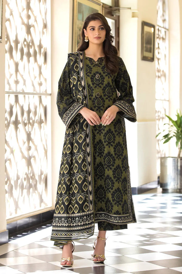 3PC Printed Unstitched Khaddar Suit KKH-2901 Printed KHAS STORES 