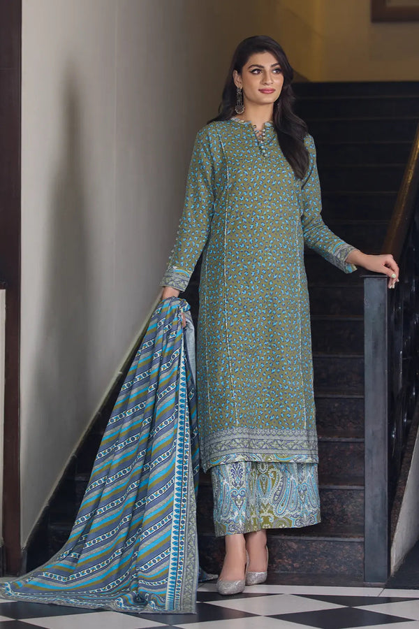 3PC Printed Unstitched Khaddar Suit KKH-2902 Printed KHAS STORES 