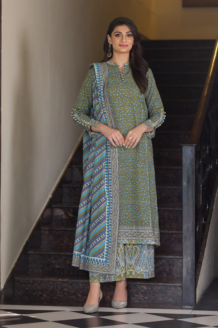 3PC Printed Unstitched Khaddar Suit KKH-2902 Printed KHAS STORES 