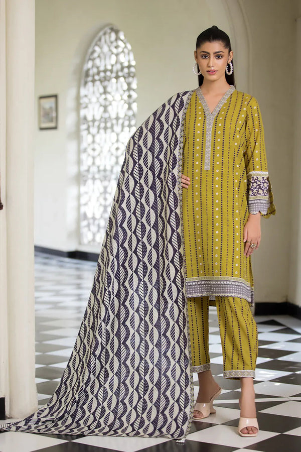 3PC Printed Unstitched Khaddar Suit KKH-2905 Printed KHAS STORES 