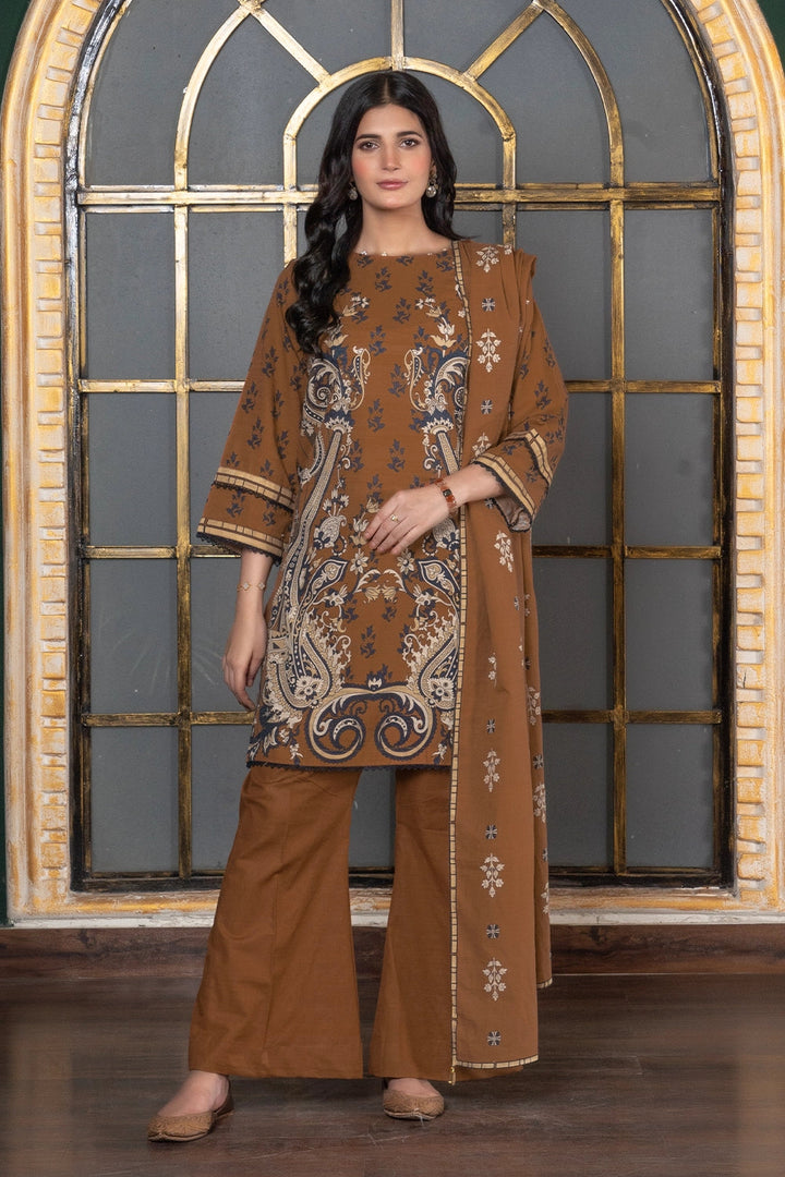 3PC Printed Unstitched Khaddar Suit KKH-2928 Printed KHAS STORES 