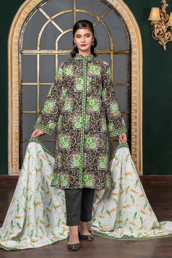 3PC Printed Unstitched Khaddar Suit KKH-2930 Printed KHAS STORES 