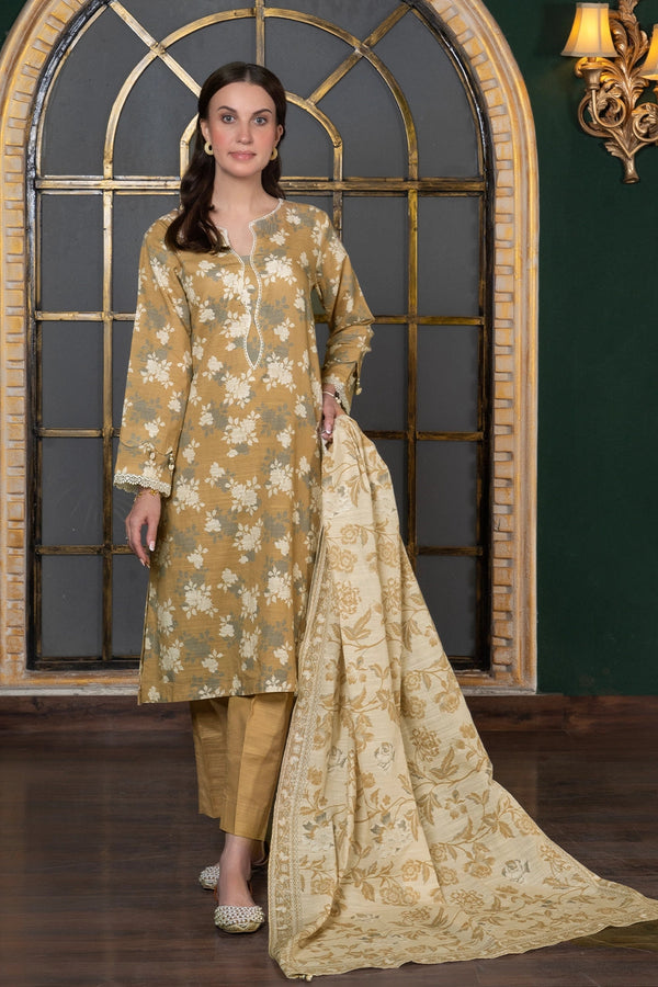 3PC Printed Unstitched Khaddar Suit KKH-2932 Printed KHAS STORES 