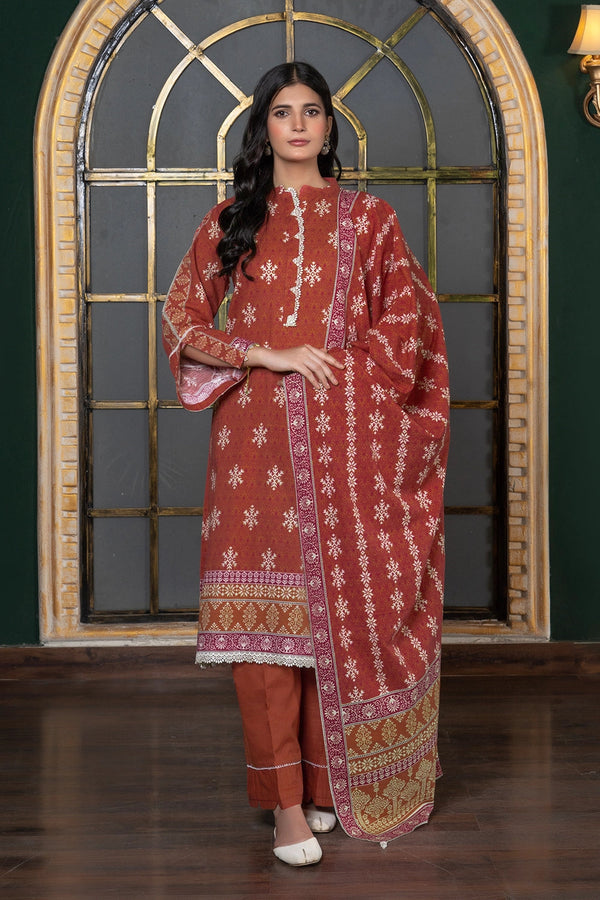 3PC Printed Unstitched Khaddar Suit KKH-2933 Printed KHAS STORES 