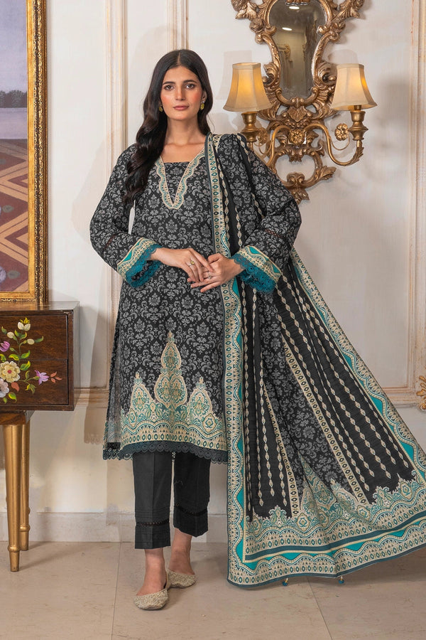 3PC Printed Unstitched Khaddar Suit KKH-2934 Printed KHAS STORES 