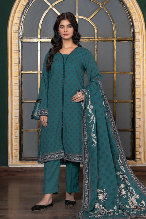 3PC Printed Unstitched Khaddar Suit KKH-2935 Printed KHAS STORES 