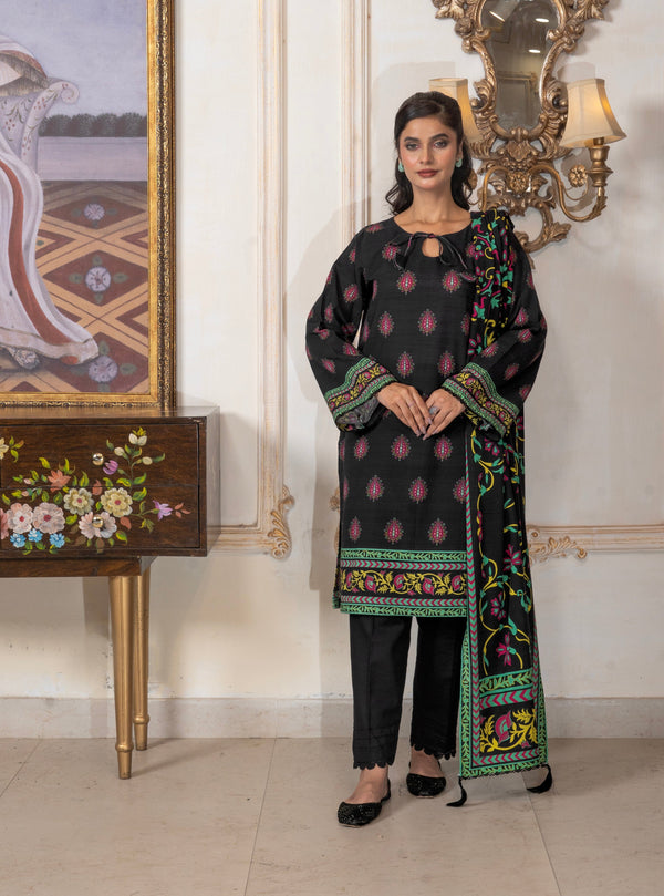 3PC Printed Unstitched Khaddar Suit KKH-2937 Printed KHAS STORES 