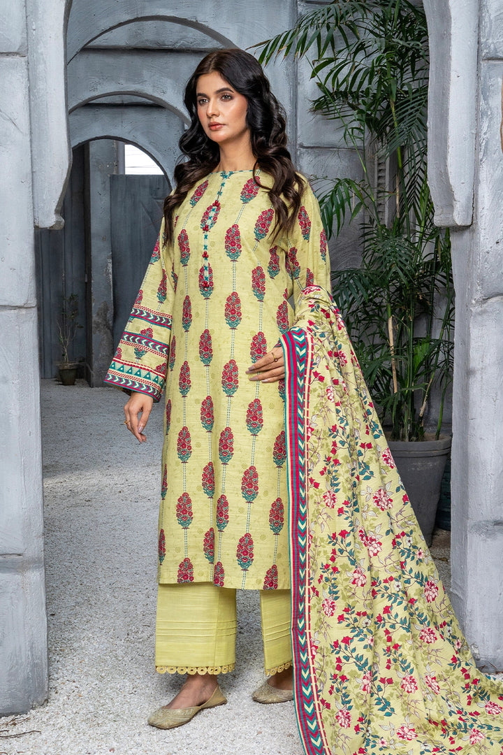 3PC Printed Unstitched Khaddar Suit KKH-3004 Printed KHAS STORES 