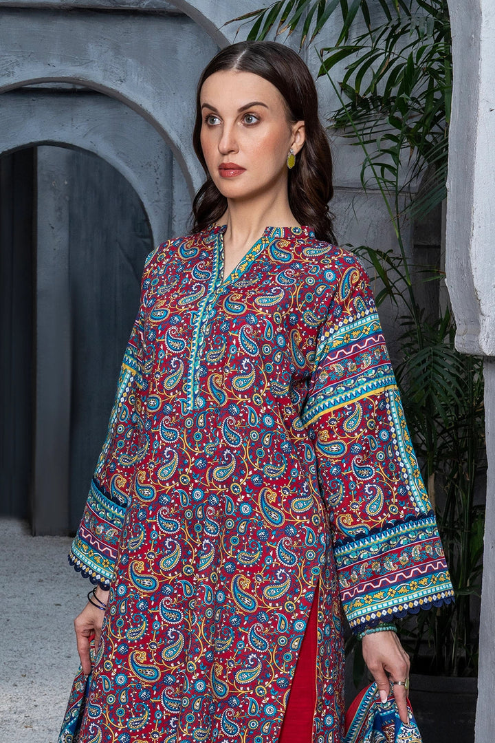 3PC Printed Unstitched Khaddar Suit KKH-3005 Printed KHAS STORES 