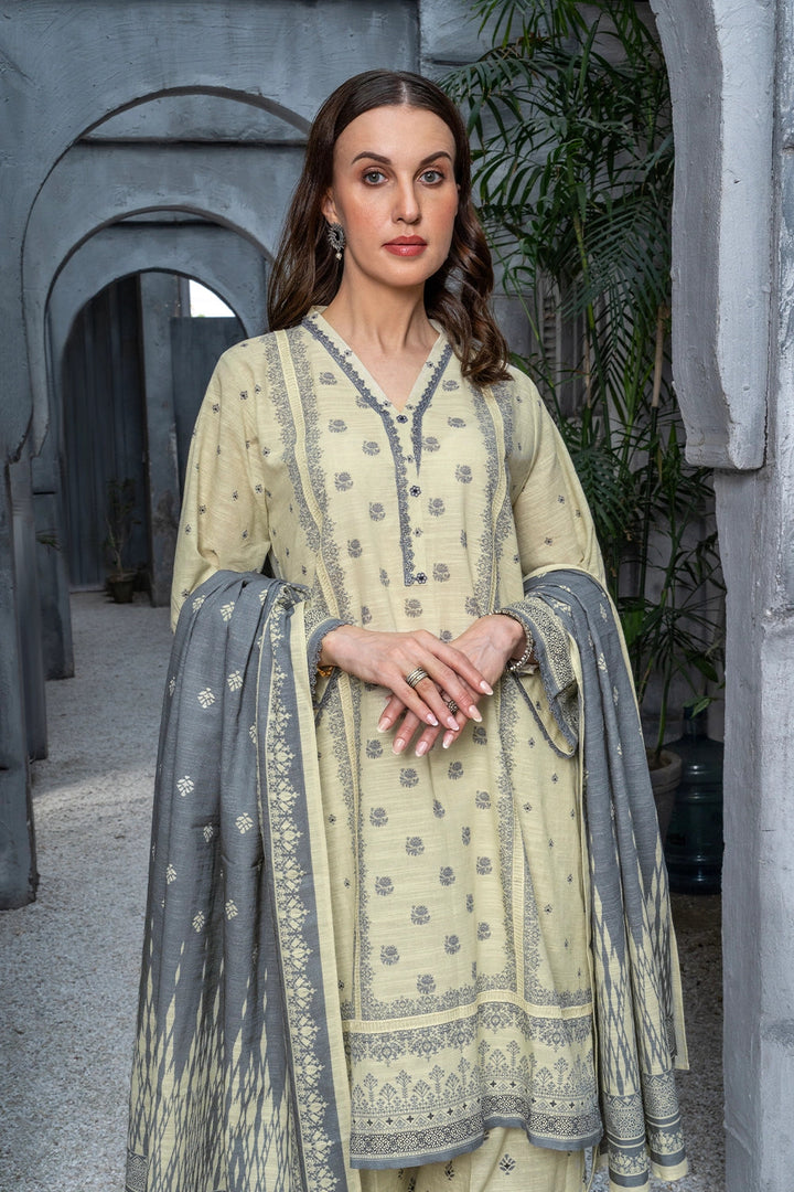 3PC Printed Unstitched Khaddar Suit KKH-3007 Printed KHAS STORES 