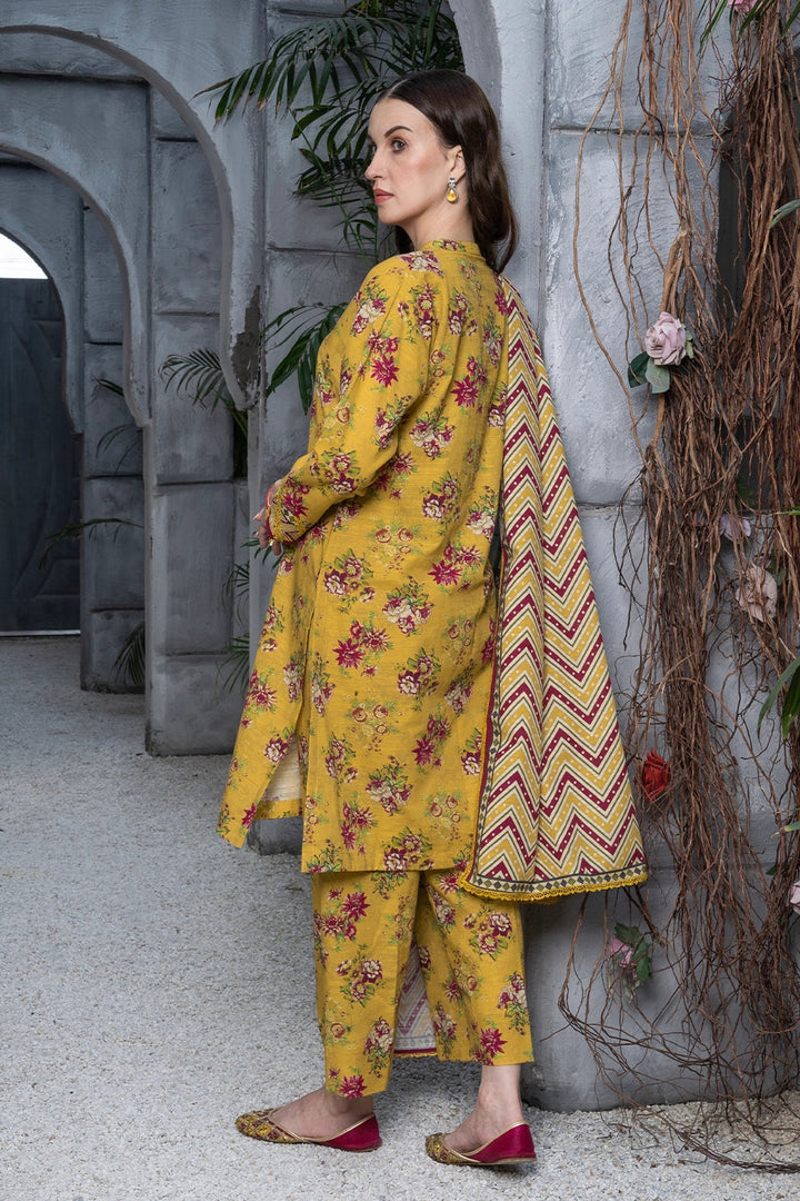 3PC Printed Unstitched Khaddar Suit KKH-3008 Printed KHAS STORES 