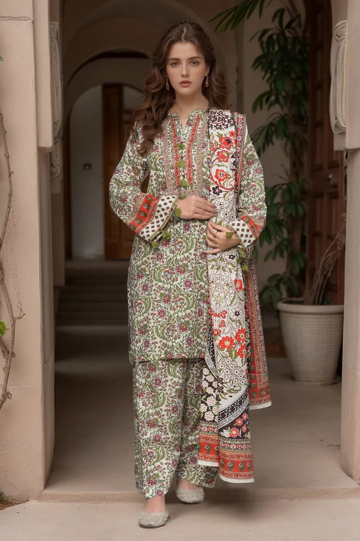 3PC Printed Unstitched Khaddar Suit KKH-3022 Printed KHAS STORES 