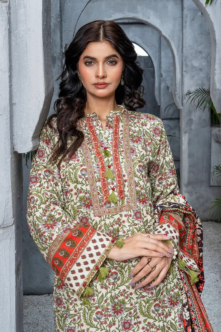 3PC Printed Unstitched Khaddar Suit KKH-3022 Printed KHAS STORES 