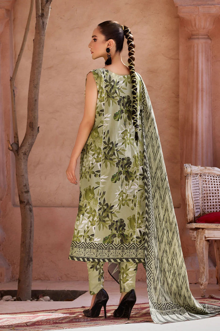 3PC Printed Unstitched Lawn Suit KLA-2584 Printed KHAS STORES 