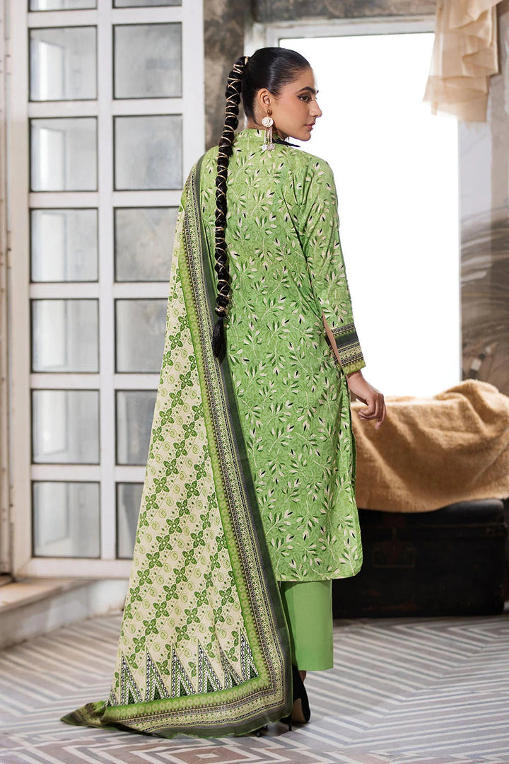 3PC Printed Unstitched Lawn Suit KLA-2589 Printed KHAS STORES 