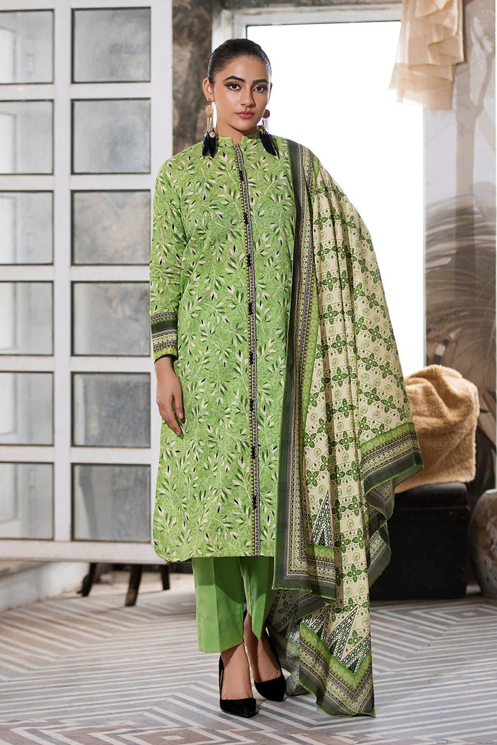 3PC Printed Unstitched Lawn Suit KLA-2589 Printed KHAS STORES 