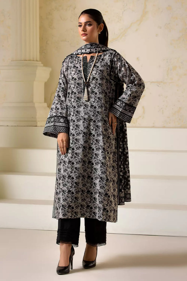 3PC Printed Unstitched Lawn Suit KLA-2638 Printed KHAS STORES 