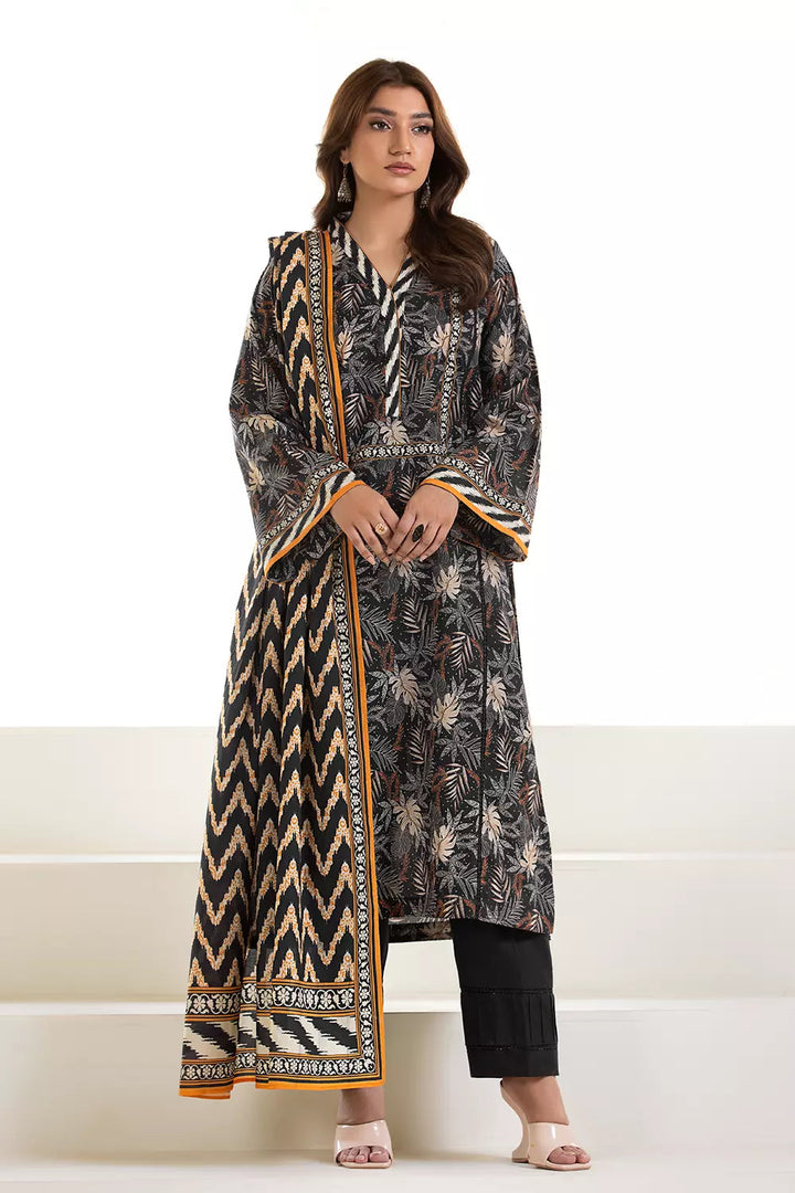 3PC Printed Unstitched Lawn Suit KLA-2639 Printed KHAS STORES 