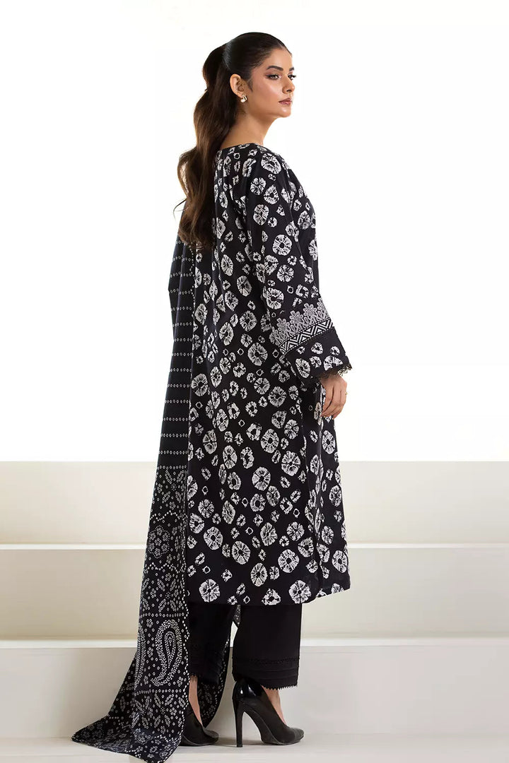 3PC Printed Unstitched Lawn Suit KLA-2642 Printed KHAS STORES 