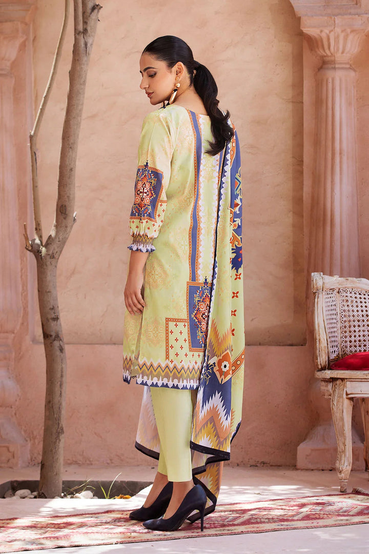 3PC Printed Unstitched Lawn Suit KLA-2684 Printed KHAS STORES 