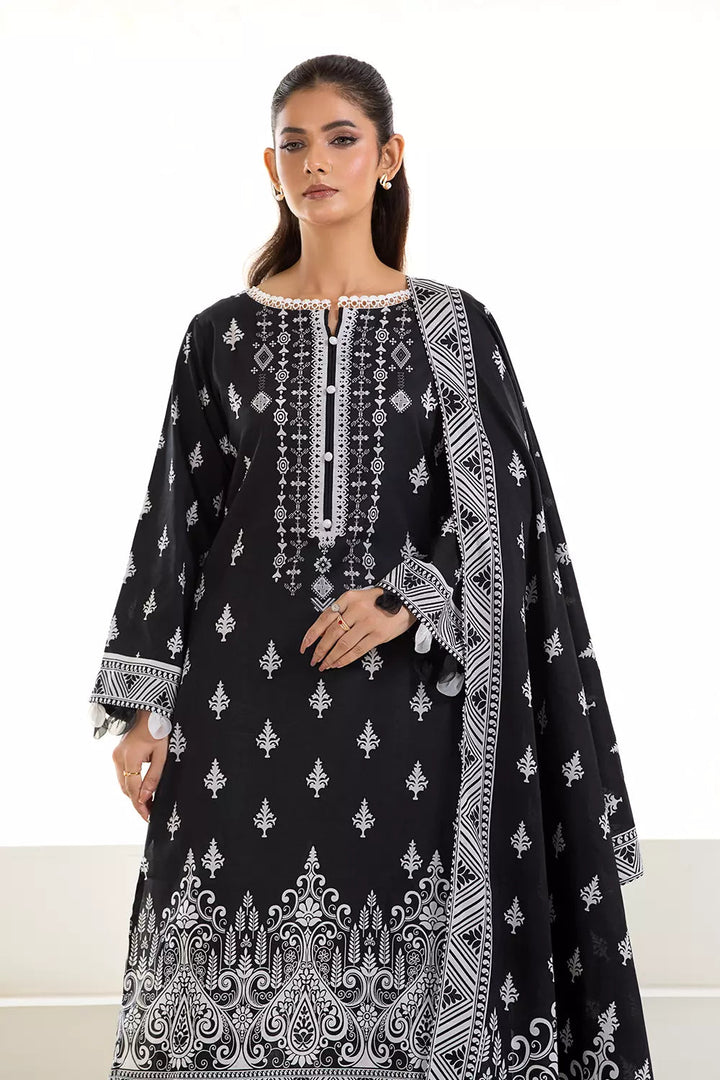 3PC Printed Unstitched Lawn Suit KLA-2745 Printed KHAS STORES 