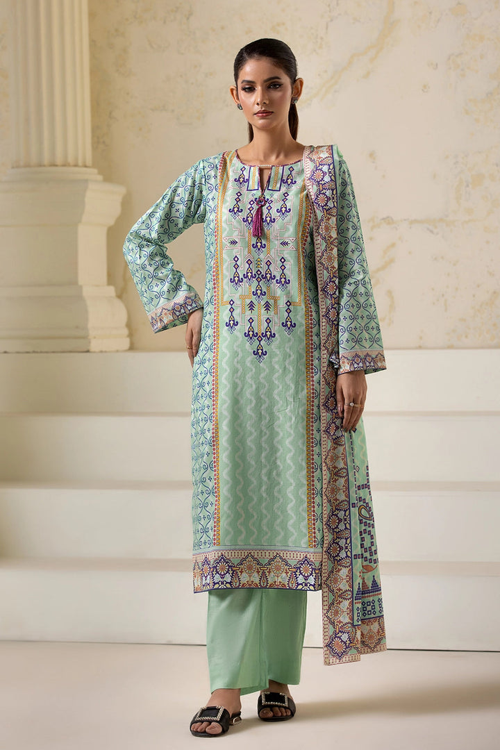 3PC Printed Unstitched Lawn Suit KLA-2746 Printed KHAS STORES 