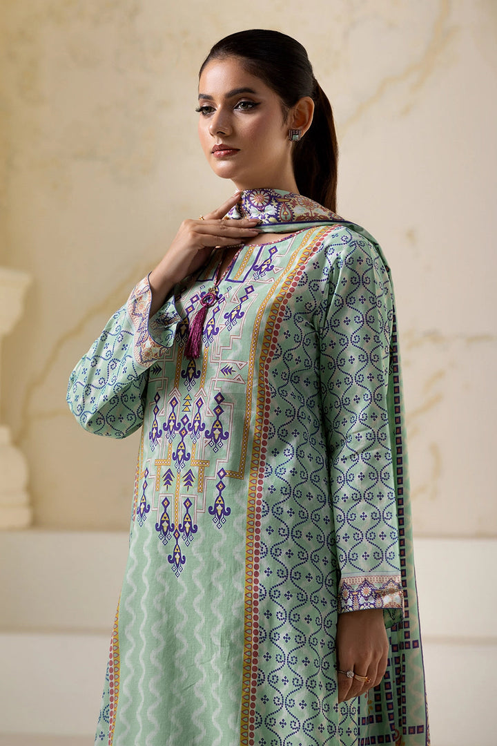 3PC Printed Unstitched Lawn Suit KLA-2746 Printed KHAS STORES 