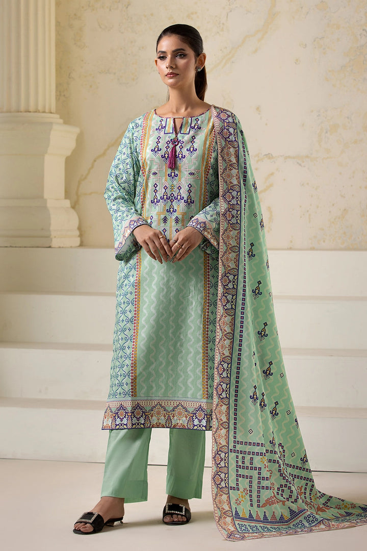 3PC Printed Unstitched Lawn Suit KLA-2746 Printed KHAS STORES 