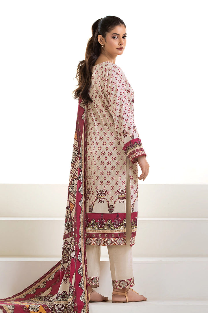 3PC Printed Unstitched Lawn Suit KLA-2747 Printed KHAS STORES 