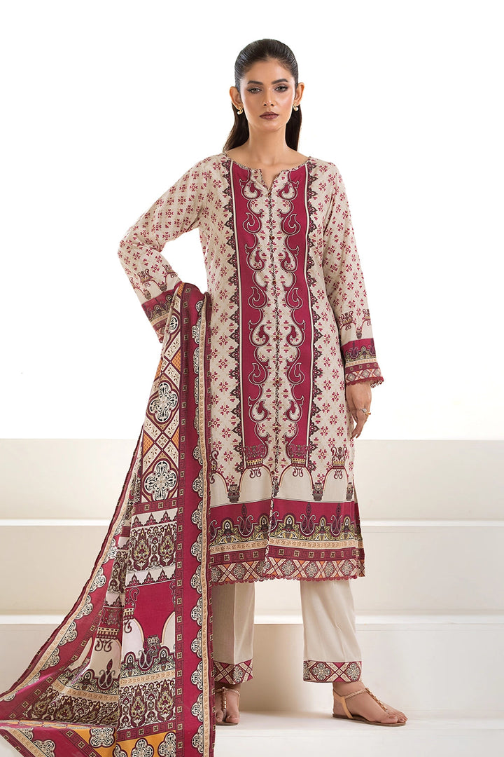 3PC Printed Unstitched Lawn Suit KLA-2747 Printed KHAS STORES 