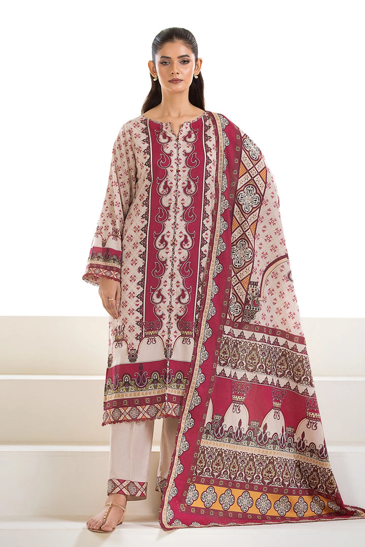 3PC Printed Unstitched Lawn Suit KLA-2747 Printed KHAS STORES 