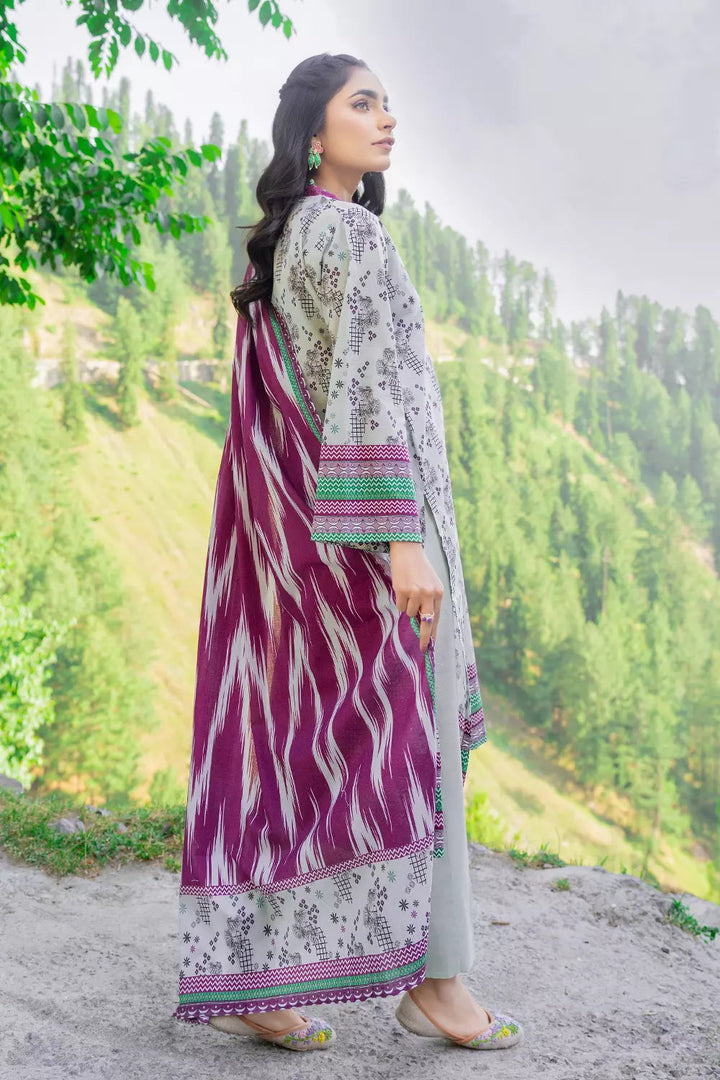 3PC Printed Unstitched Lawn Suit KLA-2754 Printed KHAS STORES 