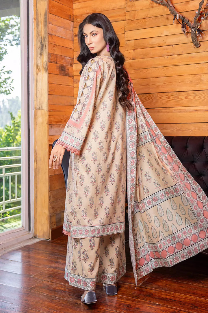 3PC Printed Unstitched Lawn Suit KLA-2757 Printed KHAS STORES 