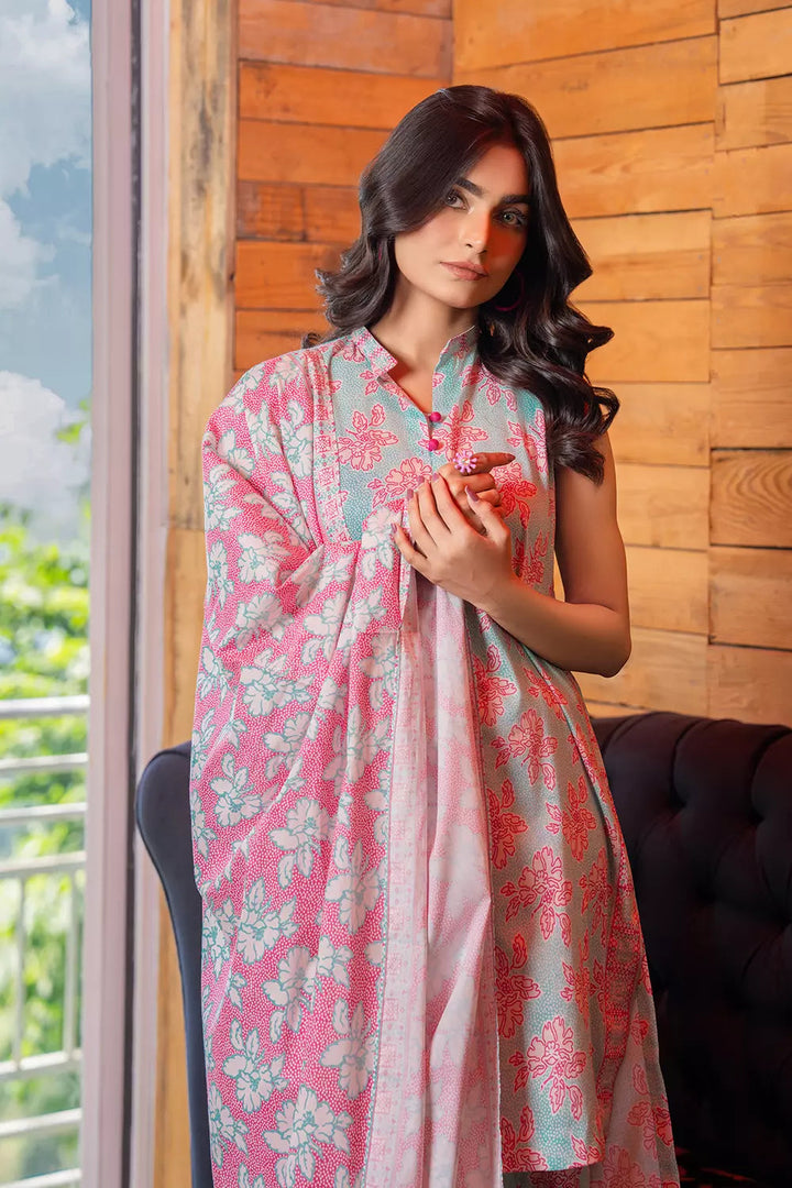 3PC Printed Unstitched Lawn Suit KLA-2759 Printed KHAS STORES 