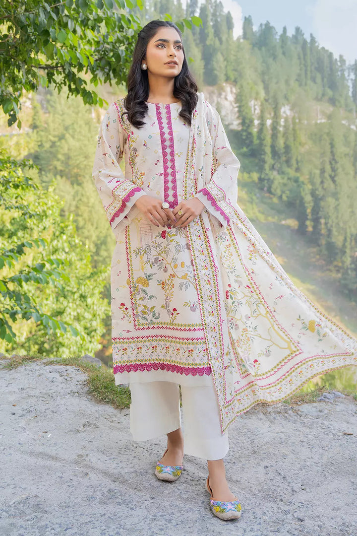 3PC Printed Unstitched Lawn Suit KLA-2760 Printed KHAS STORES 