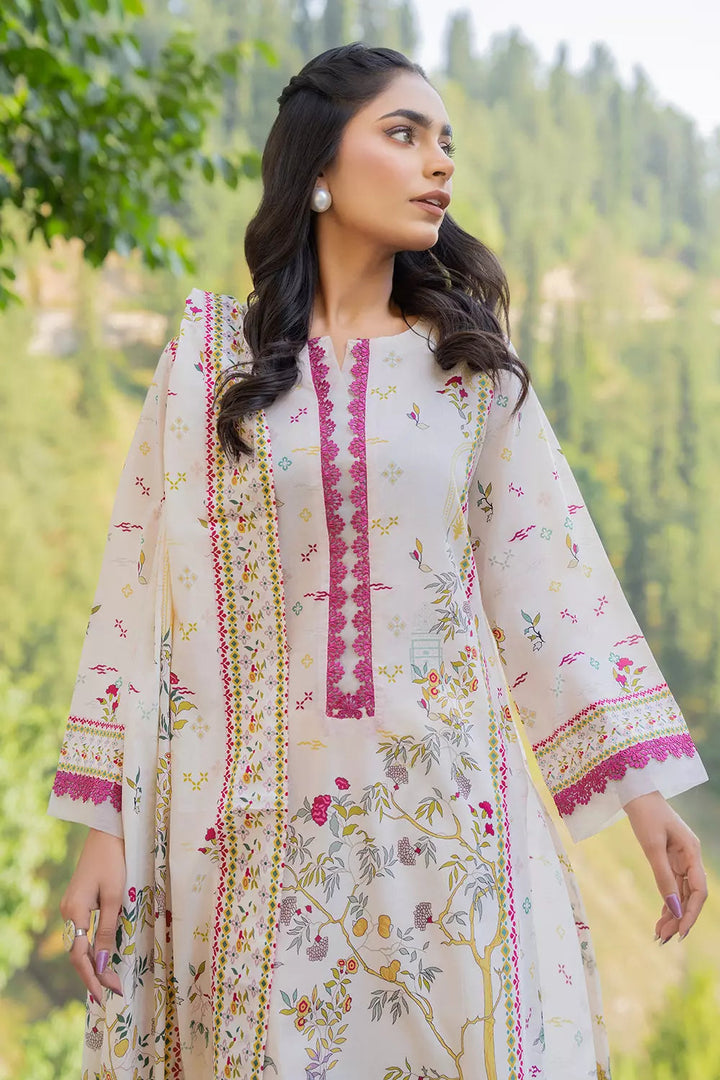 3PC Printed Unstitched Lawn Suit KLA-2760 Printed KHAS STORES 