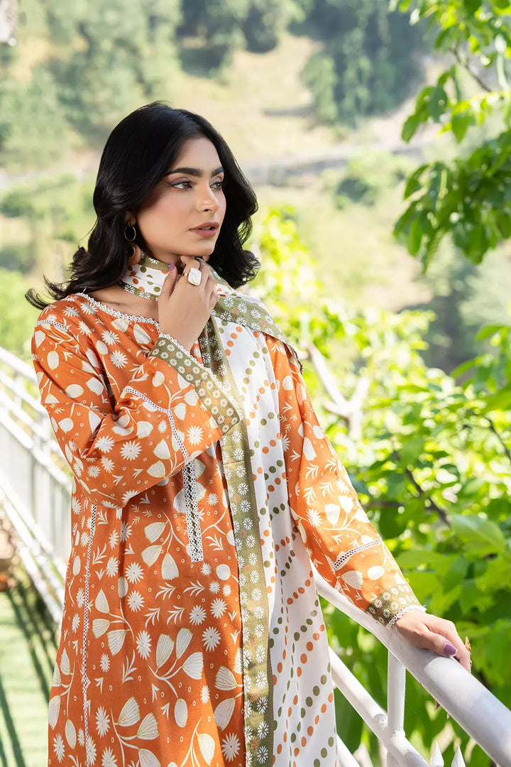 3PC Printed Unstitched Lawn Suit KLA-2761 Printed KHAS STORES 