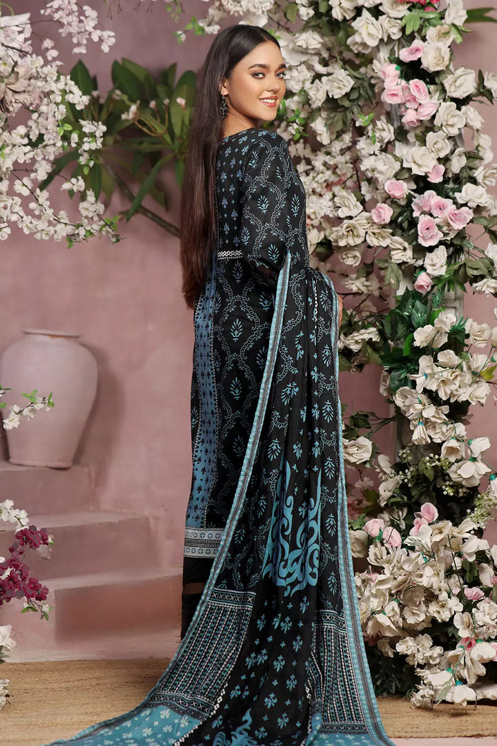 3PC Printed Unstitched Lawn Suit KLA-2791 Printed KHAS STORES 