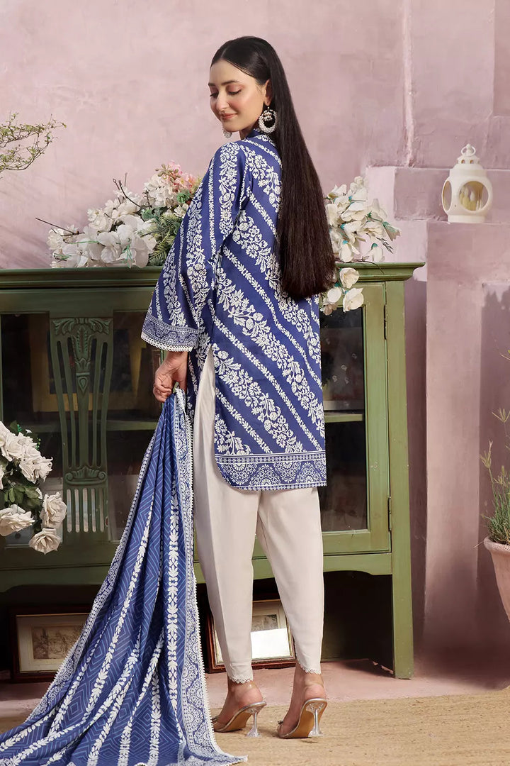 3PC Printed Unstitched Lawn Suit KLA-2792 Printed KHAS STORES 