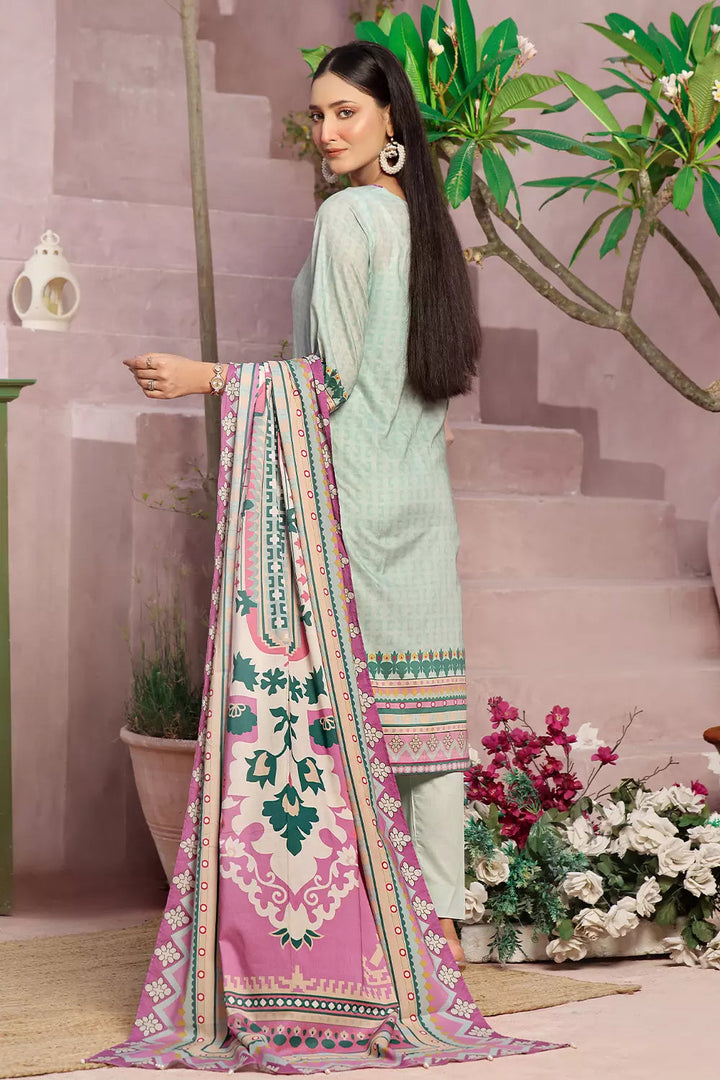 3PC Printed Unstitched Lawn Suit KLA-2795 Printed KHAS STORES 