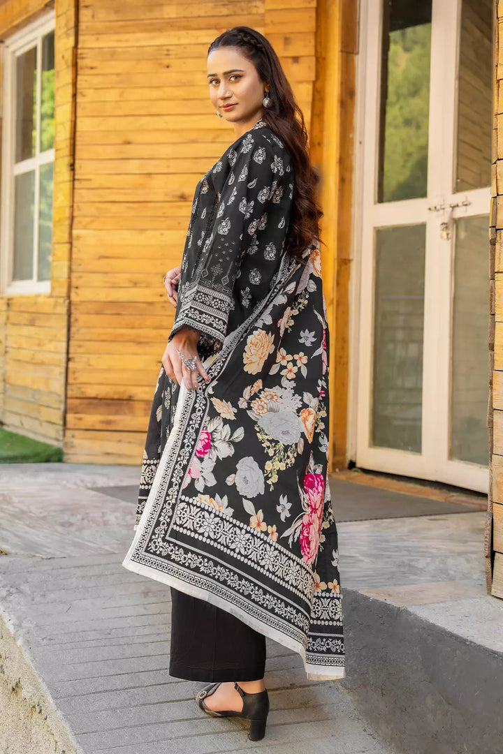 3PC Printed Unstitched Lawn Suit KLA-2798 Printed KHAS STORES 