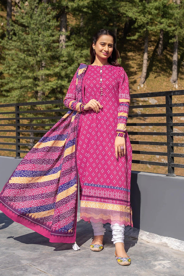 3PC Printed Unstitched Lawn Suit KLA-2800 Printed KHAS STORES 