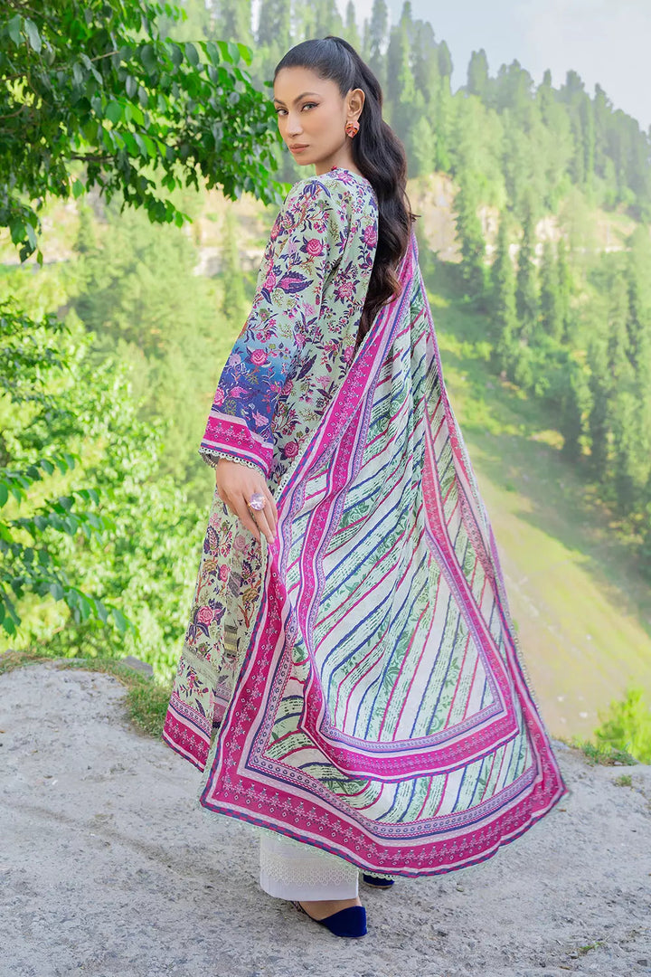 3PC Printed Unstitched Lawn Suit KLA-2805 Printed KHAS STORES 