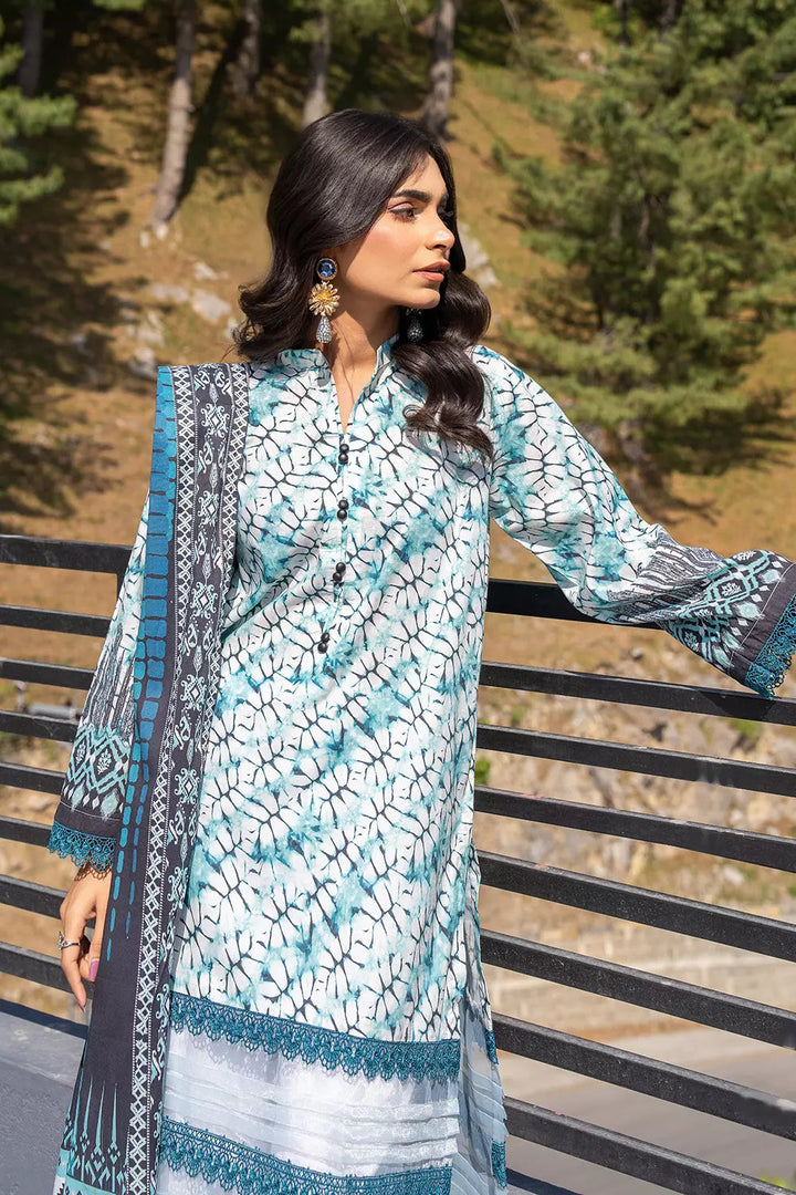 3PC Printed Unstitched Lawn Suit KLA-2806 Printed KHAS STORES 